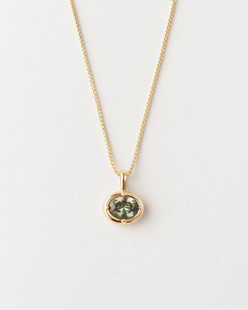 Medallion Moss Spinel Necklace
