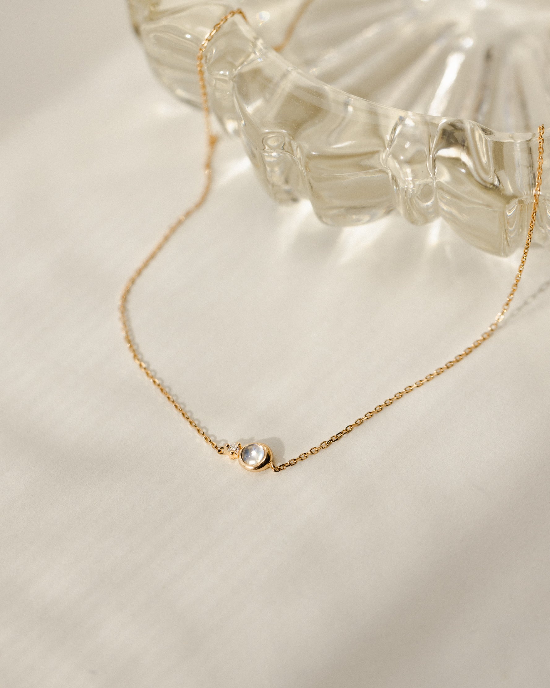 Solid Gold Moonstruck Necklace