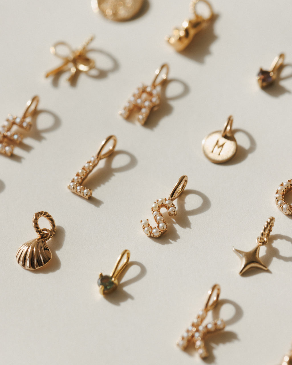 Pearl Initial Charm