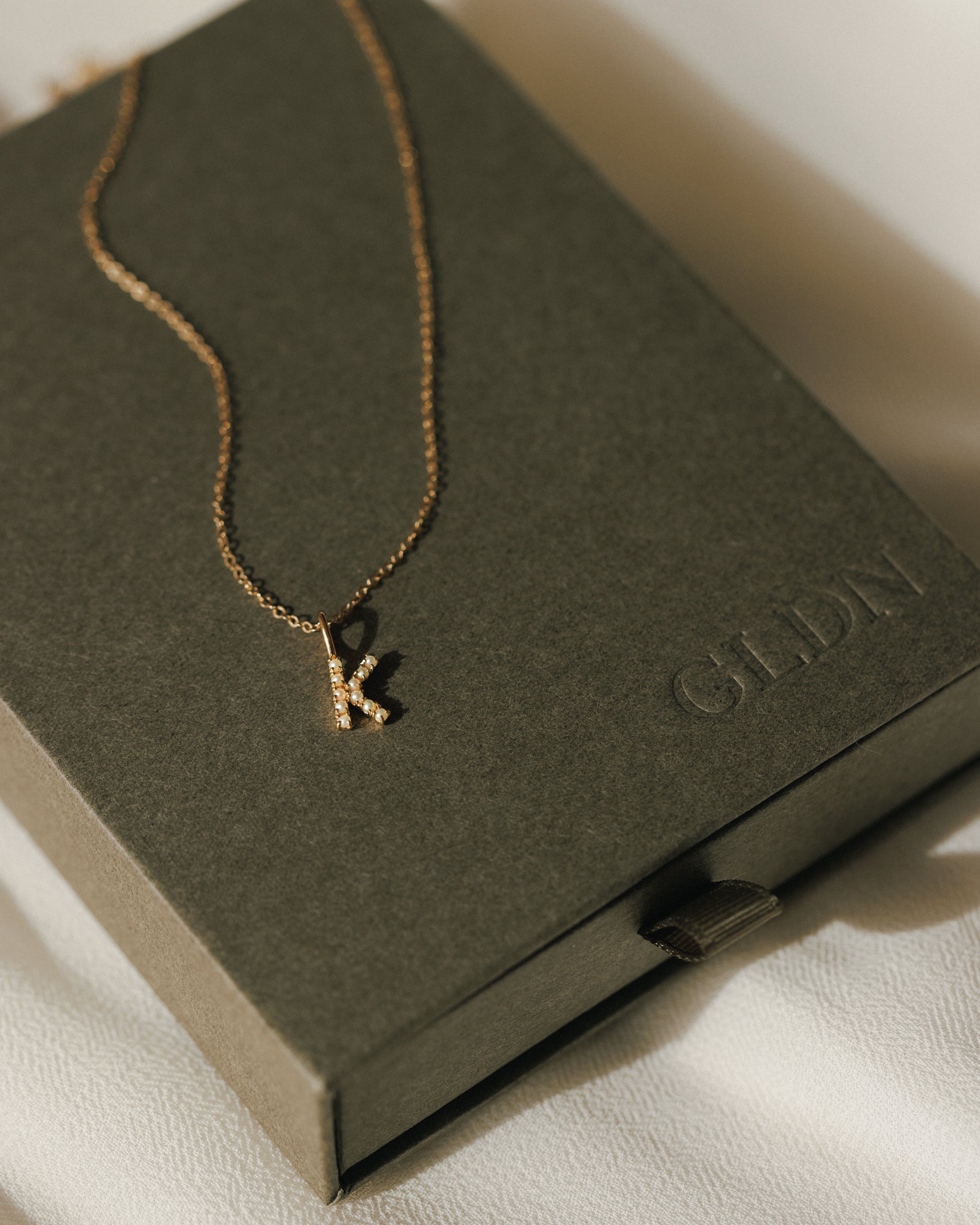 Pearl Initial Charm