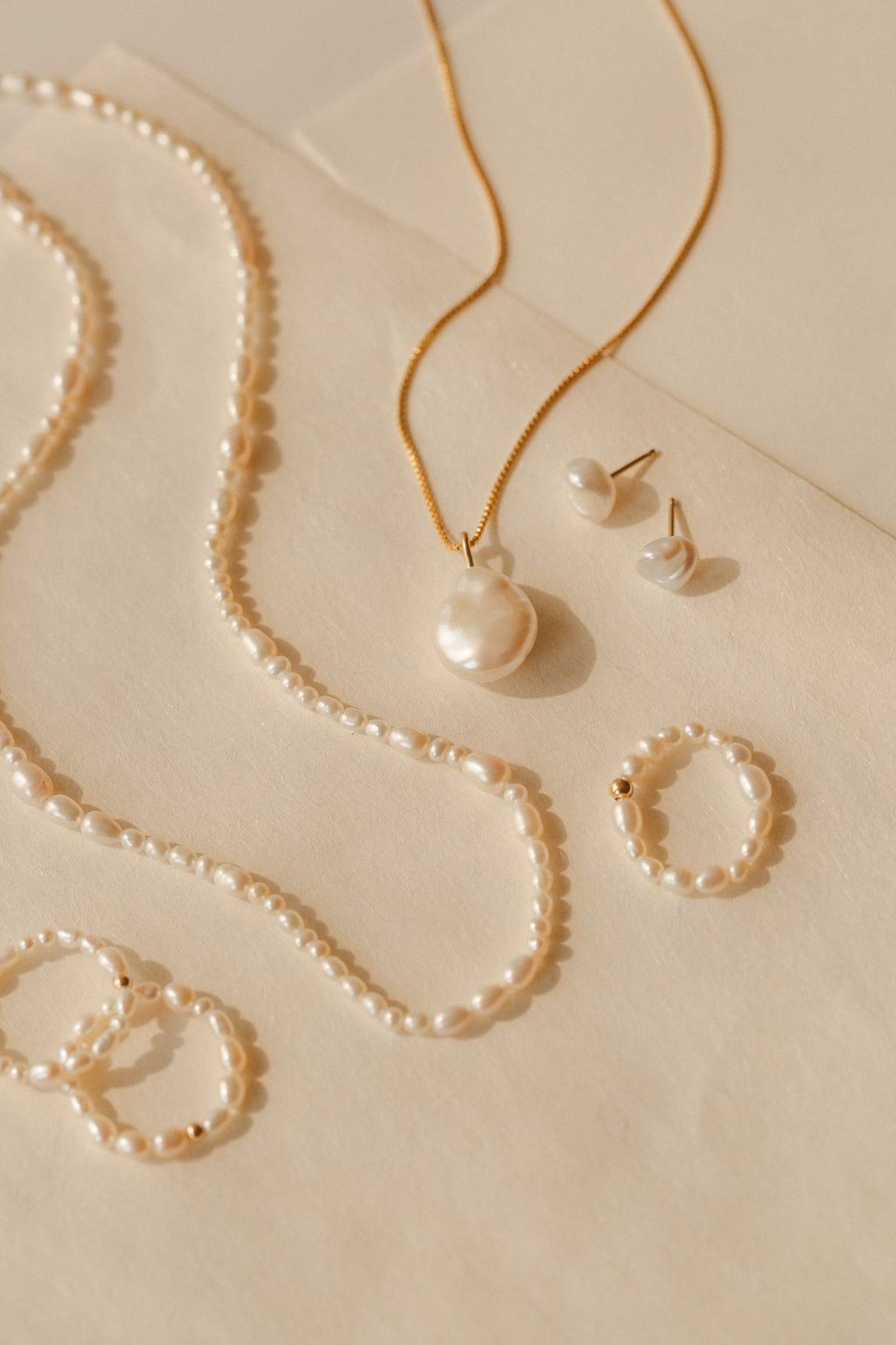 Organic Pearl Strand Necklace