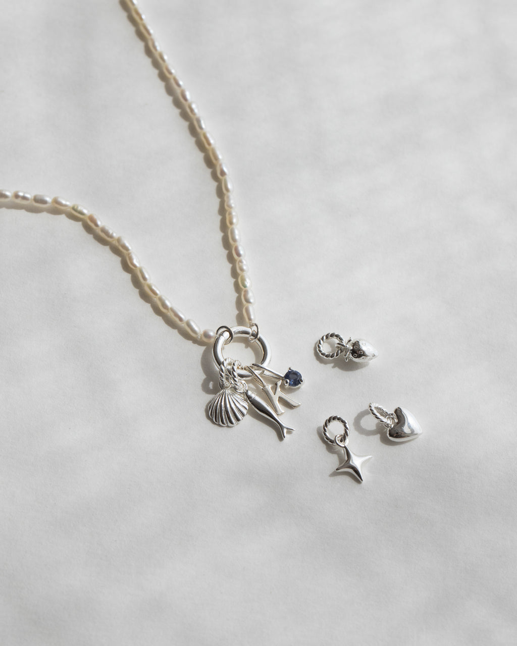 Pearl Charm Holder Necklace