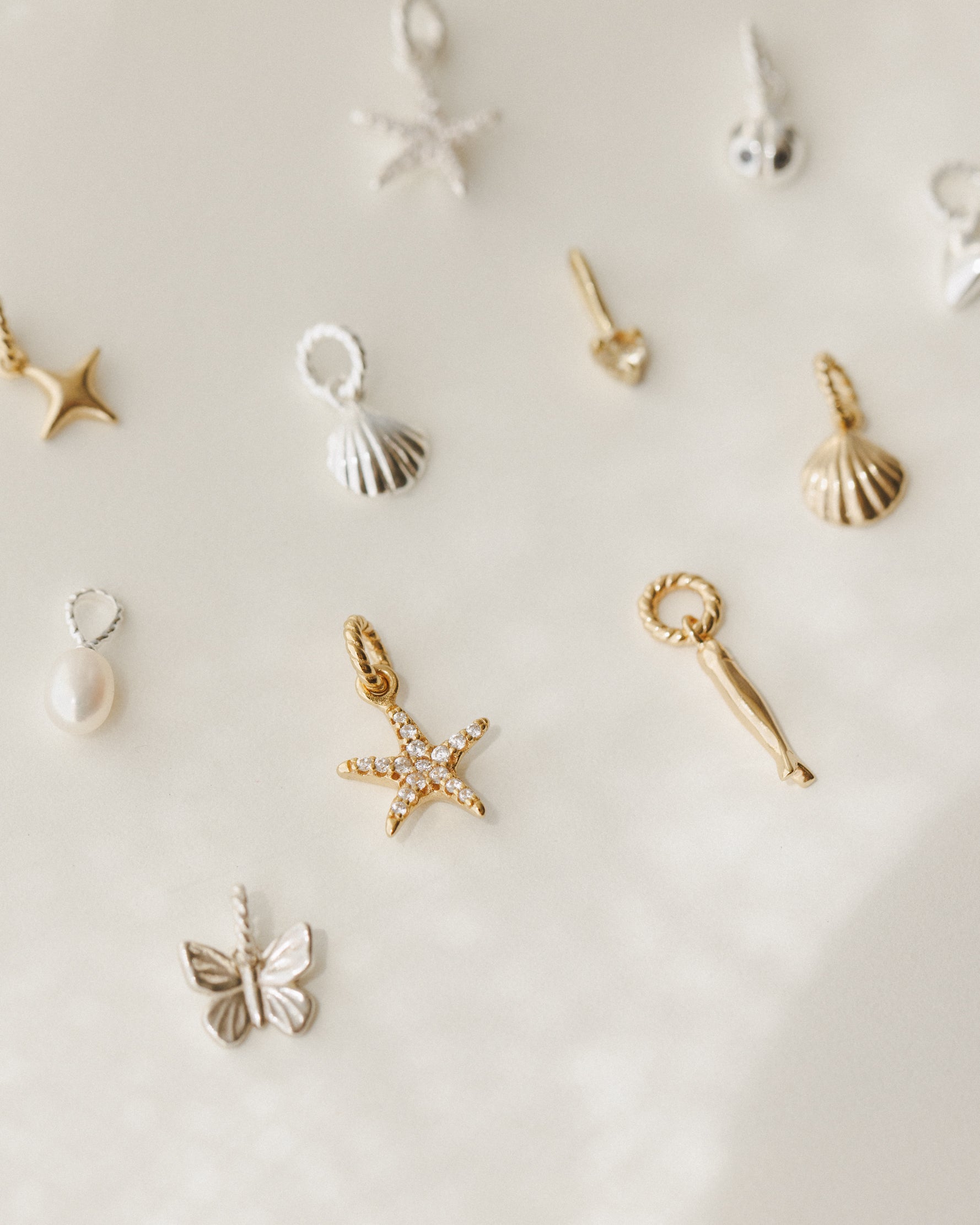送税込【AMY O】Large Pave Starfish Charm チャーム (2色) 国発 Large Pave Starfish Charm, Bracelet Charms, Necklace Charms