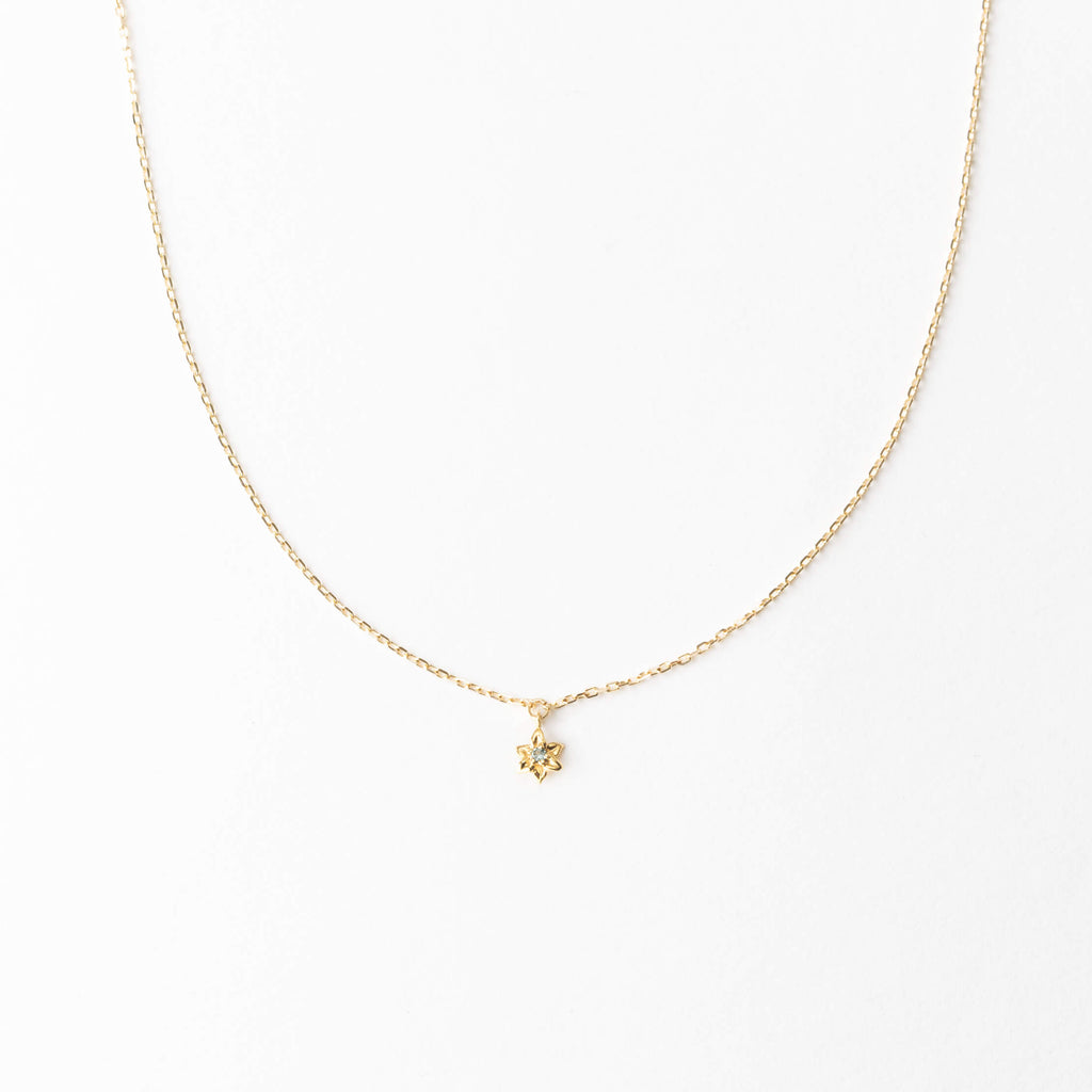 Birth Flower Solitaire Necklace