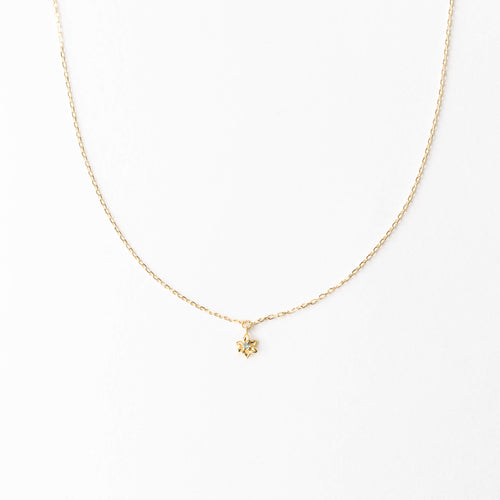 Birth Flower Solitaire Necklace
