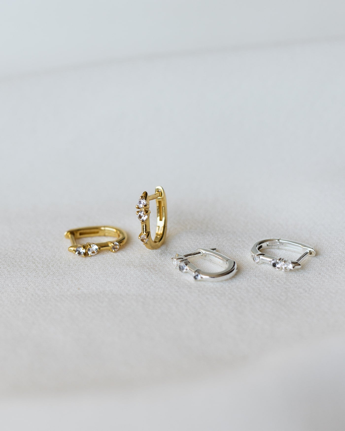 Orion White Sapphire Hoops