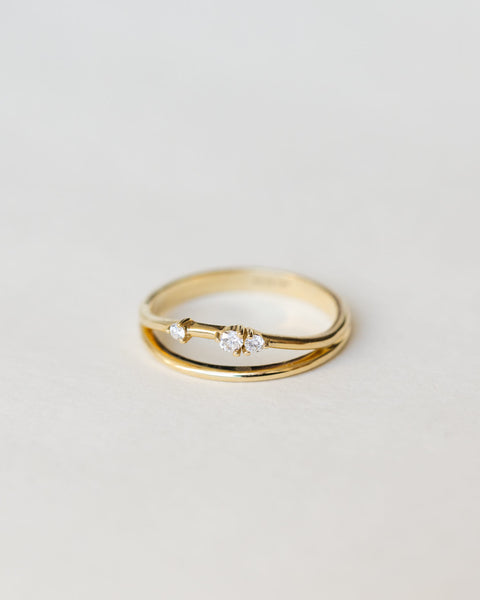 Eclipse White Sapphire Ring — GLDN