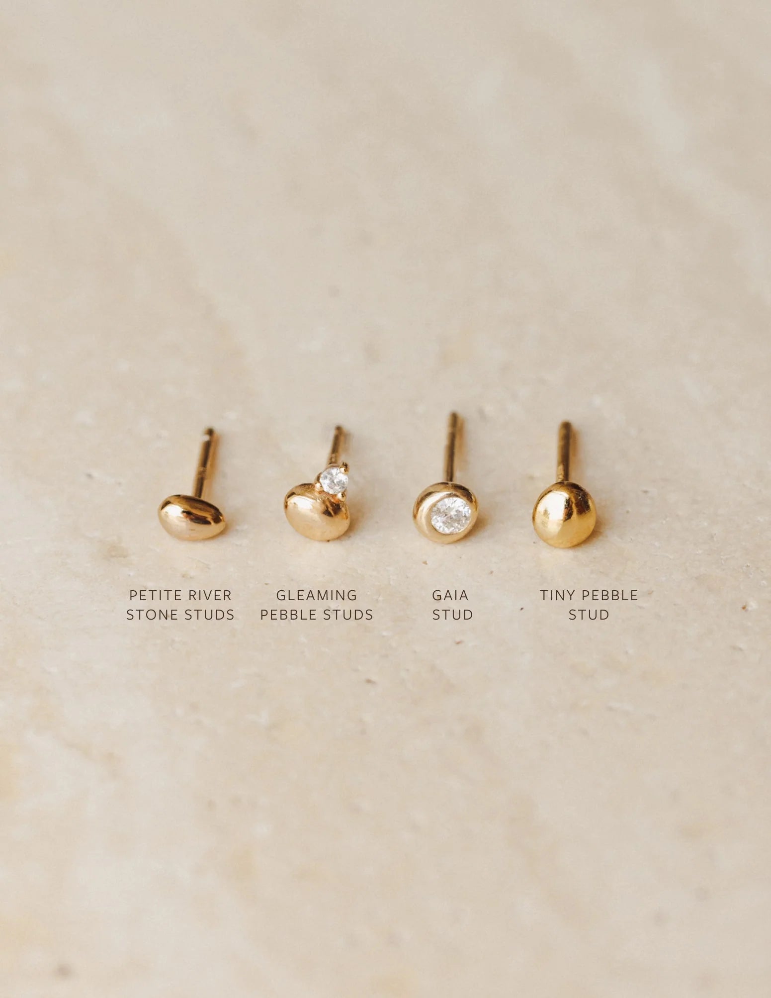 Gleaming Pebble Studs