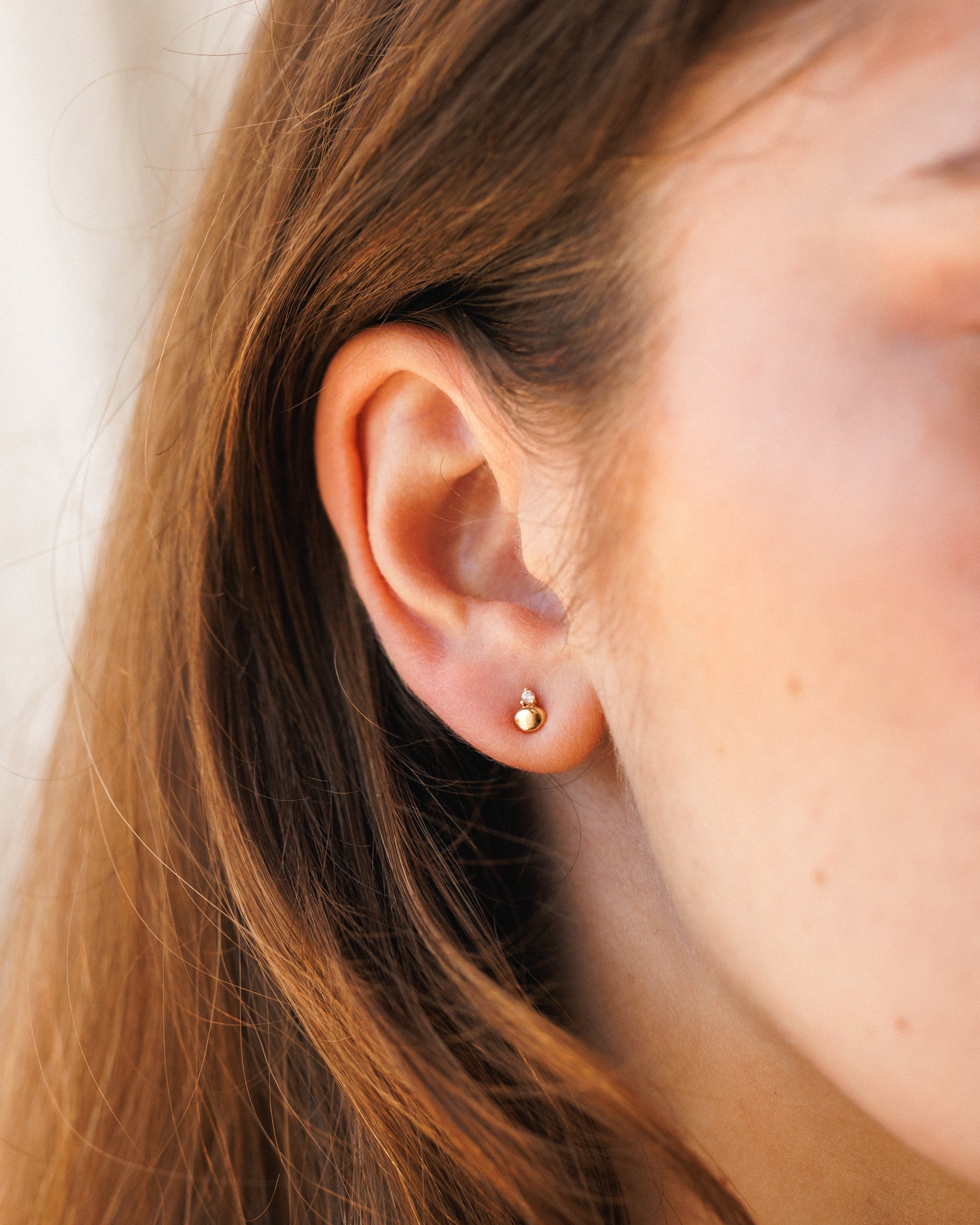 Gleaming Pebble Studs — GLDN