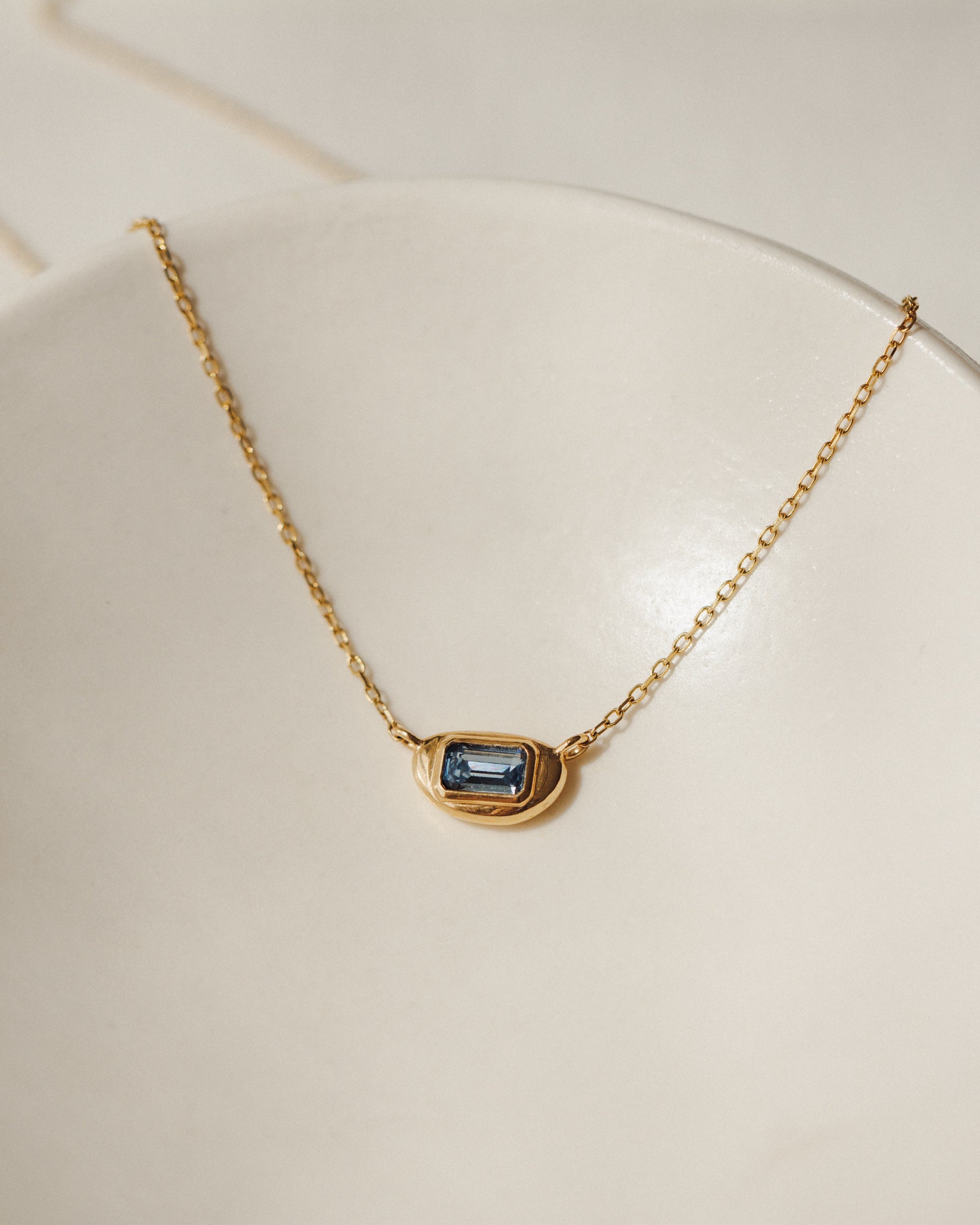 Solid Gold Lagoon Gem Necklace