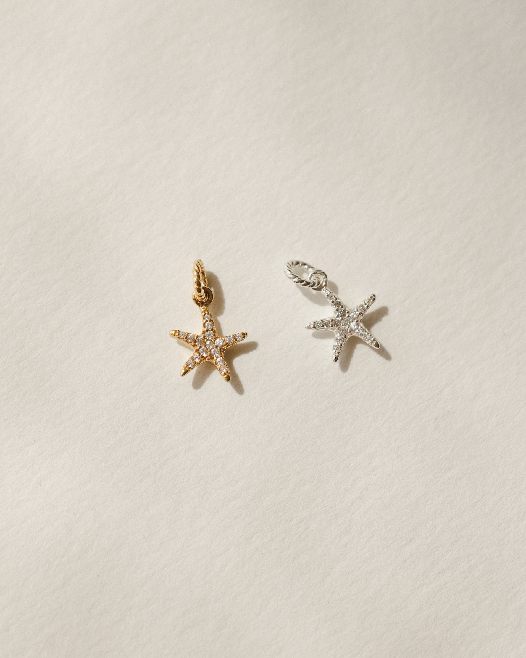 送税込【AMY O】Large Pave Starfish Charm チャーム (2色) 国発 Large Pave Starfish Charm, Bracelet Charms, Necklace Charms