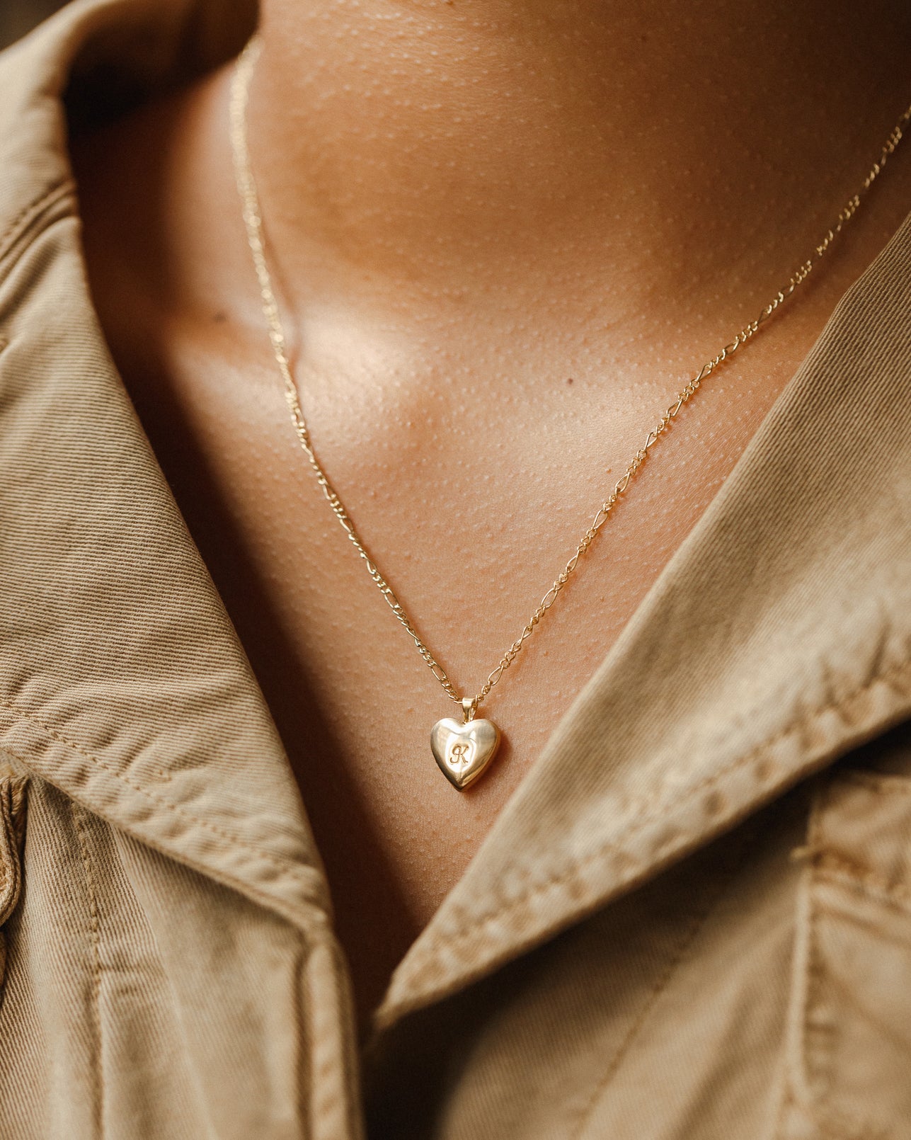 GLDN Micro Heart Locket Necklace Sterling Silver / Minimal