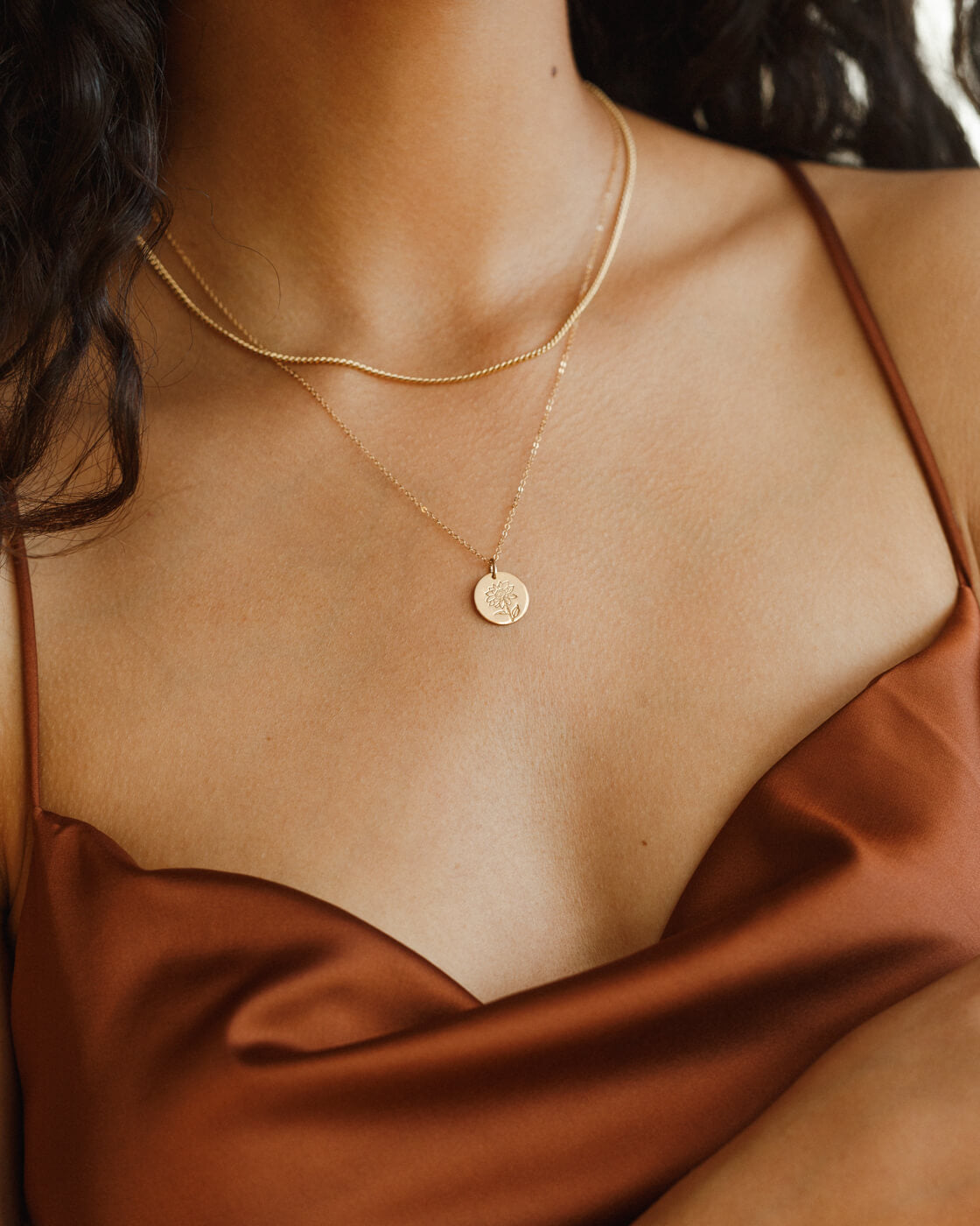 Solid Gold 9ct 'Petite Wildflower' Necklace – BY IMOGEN ROSE