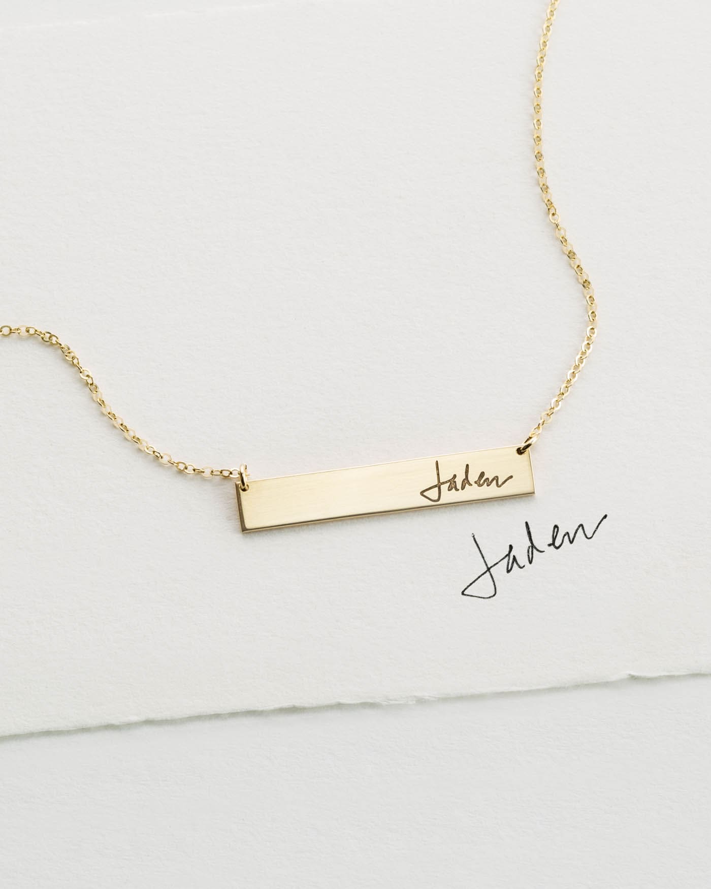 Avy + Tay Custom Handwriting Necklaces For Women Engraved Dainty Minimalist  Necklace