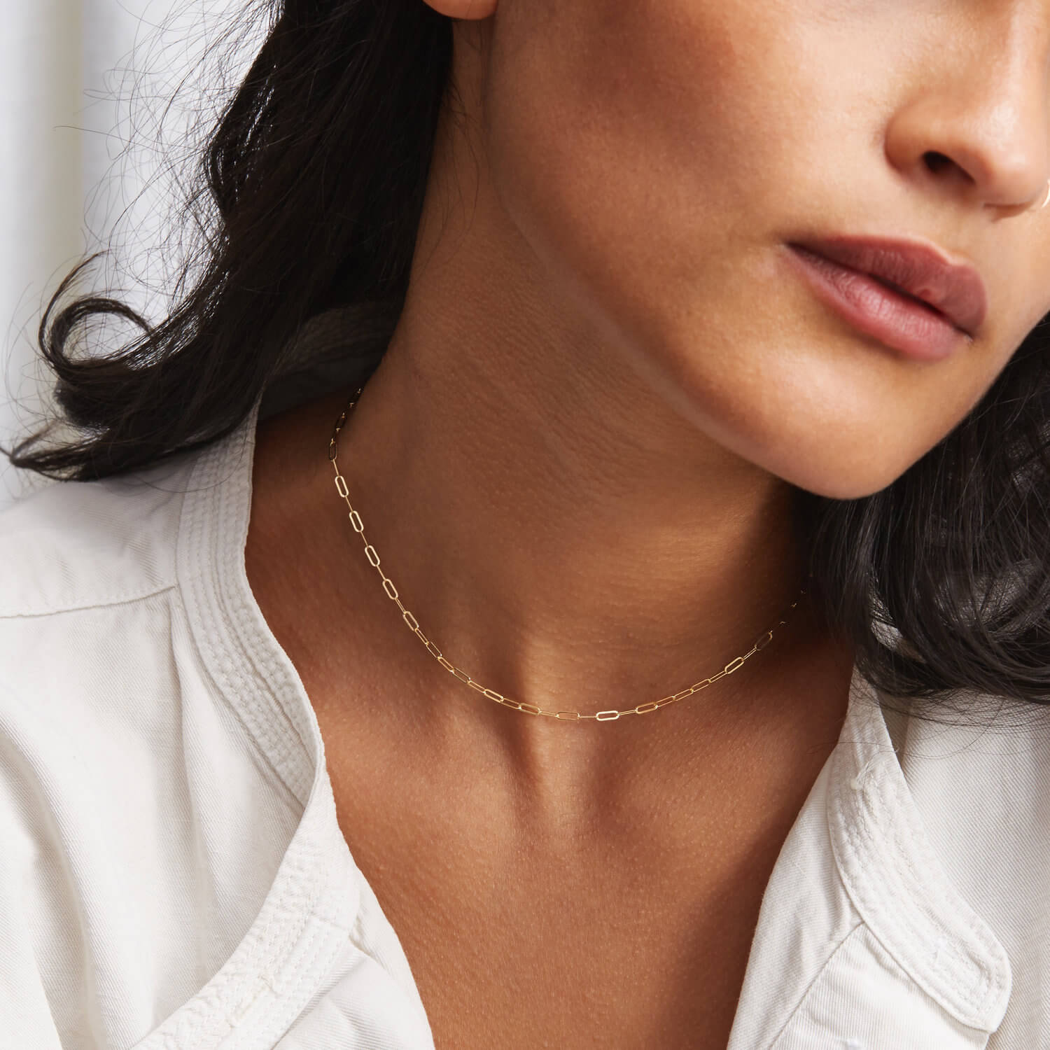 Dainty Paperclip Chain — GLDN