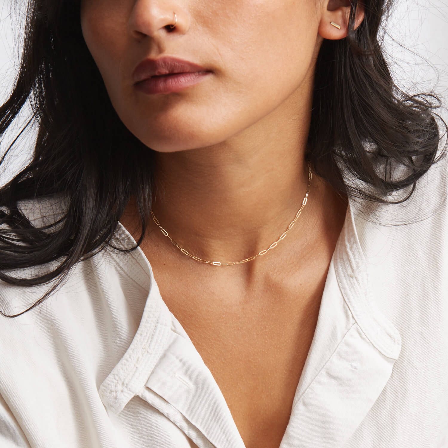 GLDN Dainty Paperclip Chain 14K Gold Fill