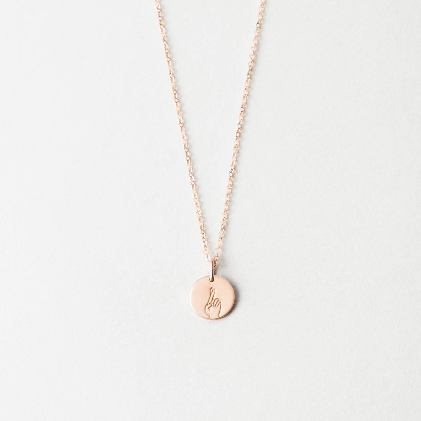 GLDN Fingers Crossed Personalized Necklace — GLDN