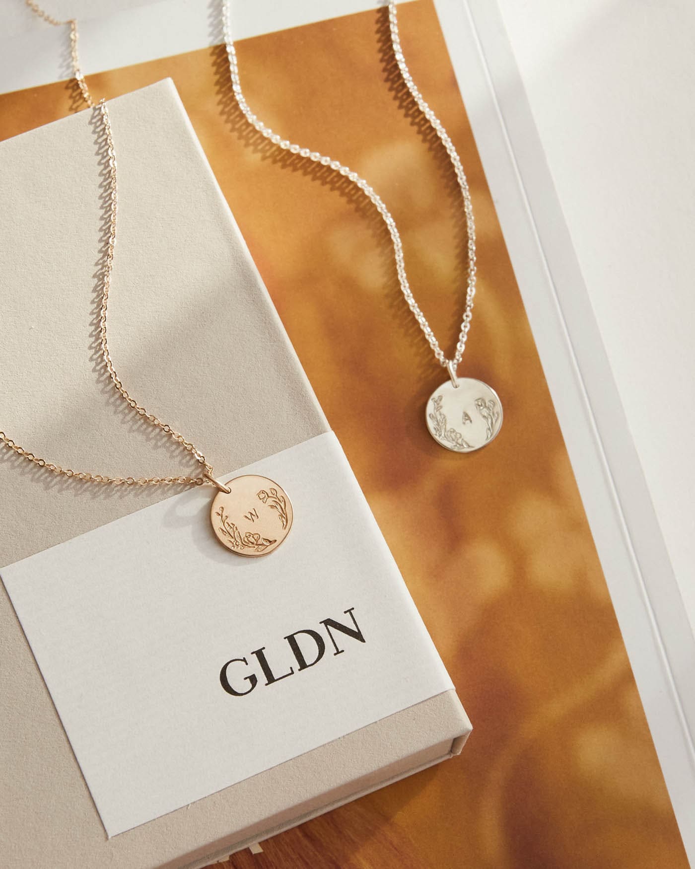 GLDN Small Flower Personalized Necklace 14K Gold Fill / Daffodil