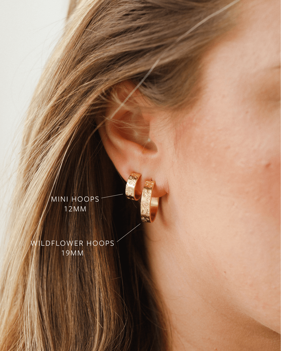 Glem Large Rose Gold Hoop Earrings