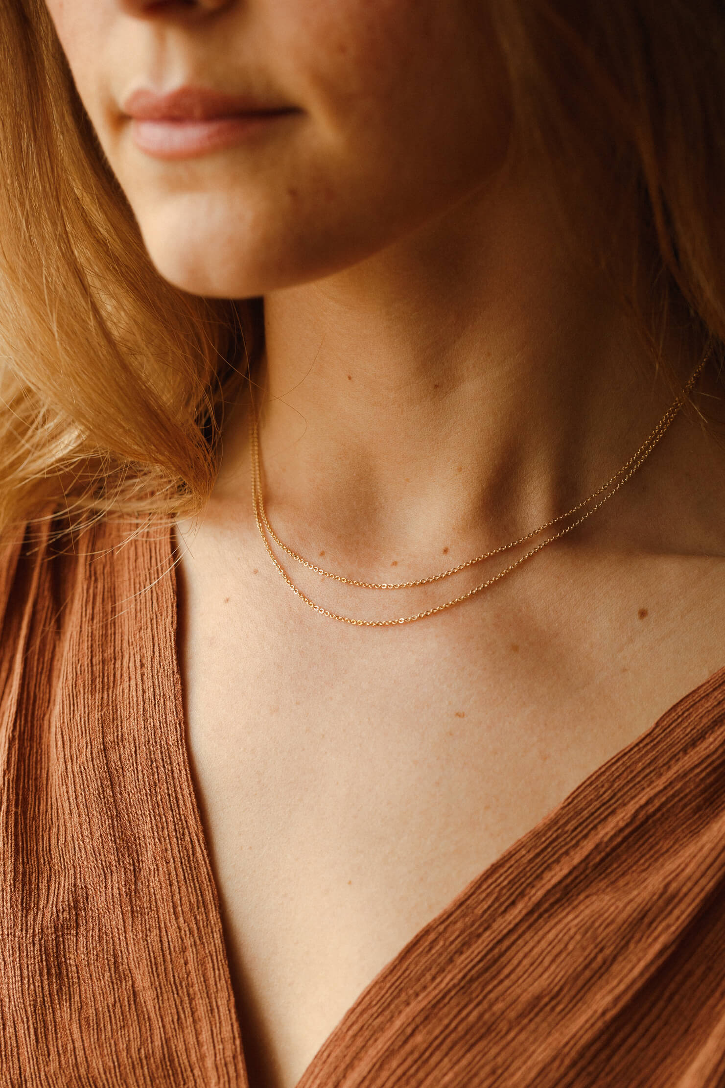 Simple Gold Filled Chain Necklace Minimalist Layering Necklaces for Wo –  The Cord Gallery