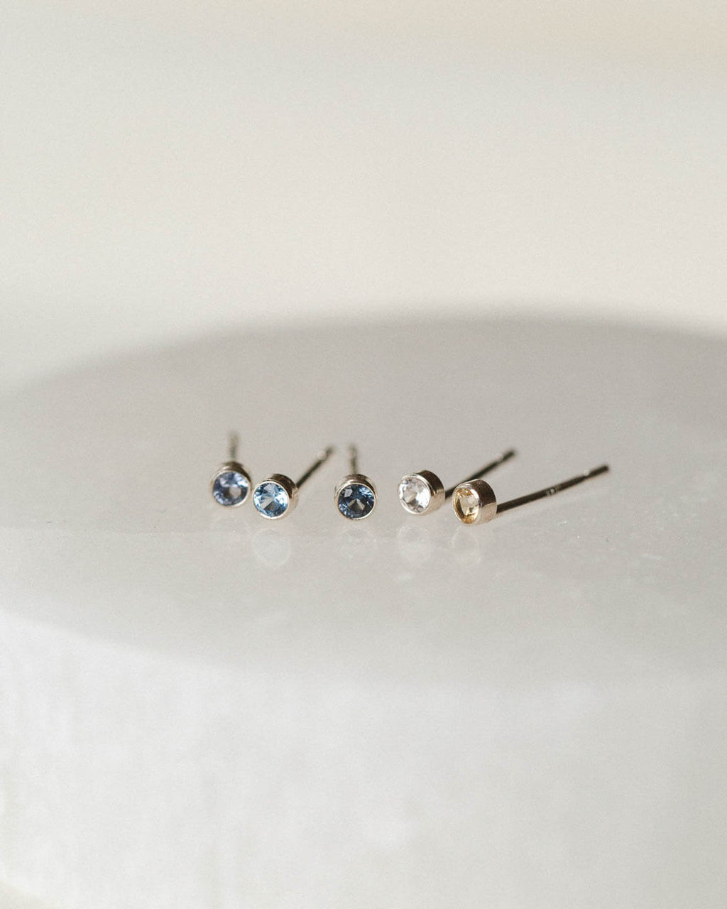 Mini Aura Birthstone Studs