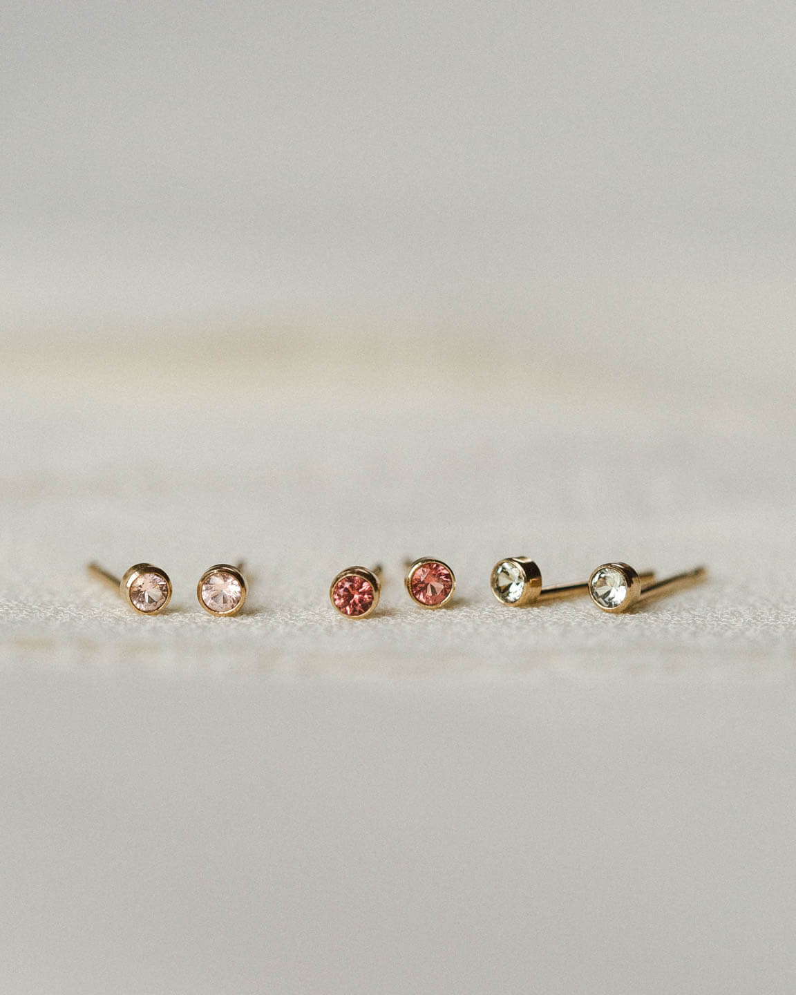 Mini Aura Birthstone Studs