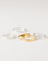 Thames Band - Roman Numerals of Wedding Date - V.II.MMXXVI - Size 6 - Gold