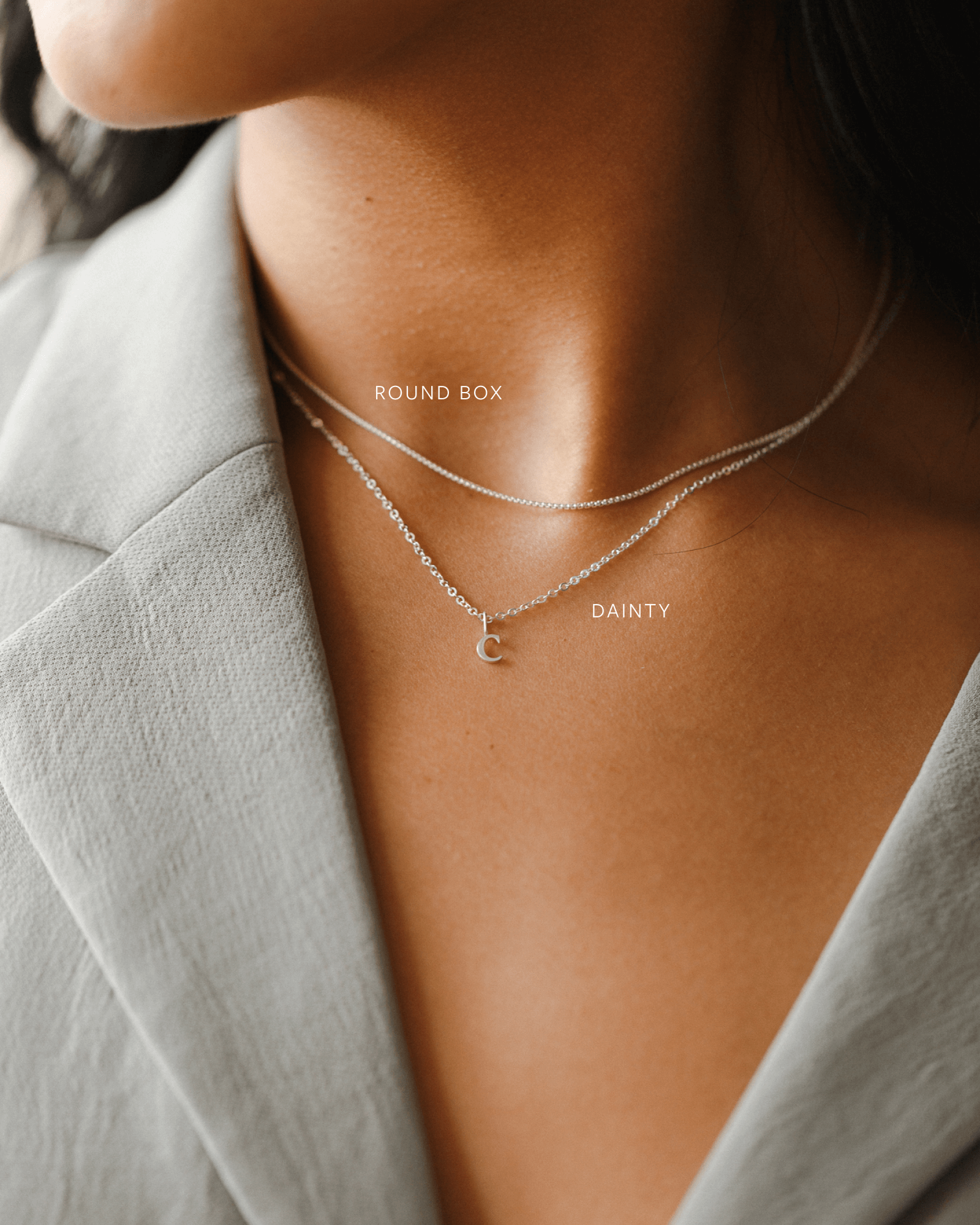 GLDN Serif Initial Pendant Sterling Silver / J