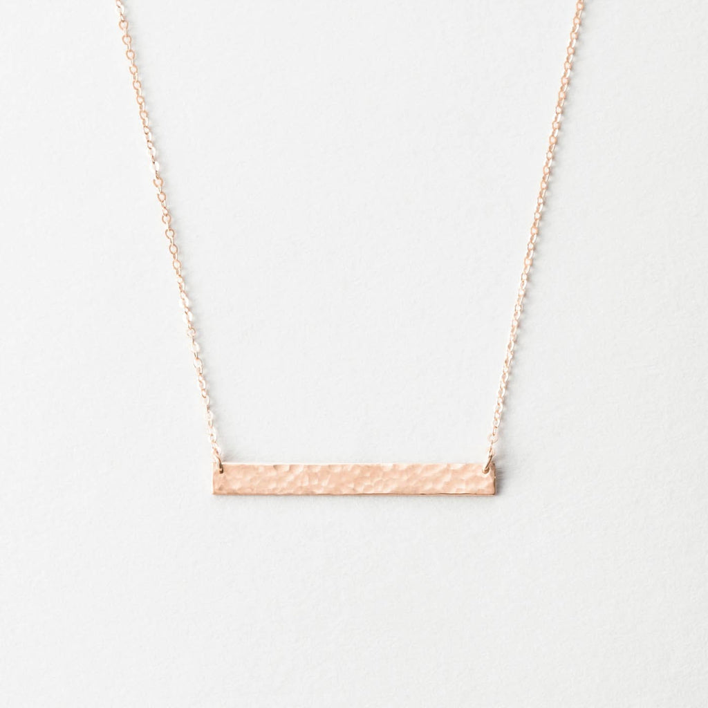 Material: Rose Gold Fill; Finish: Hammered