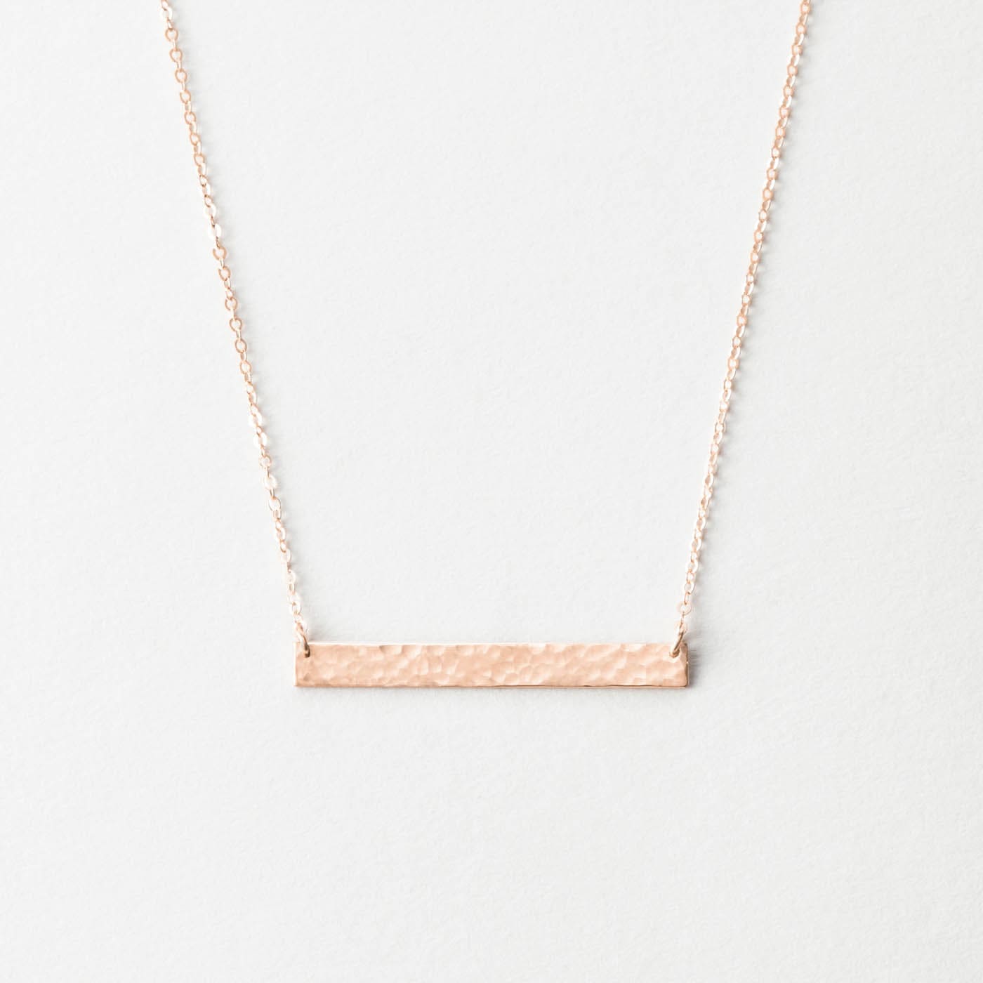 Material: Rose Gold Fill; Finish: Hammered