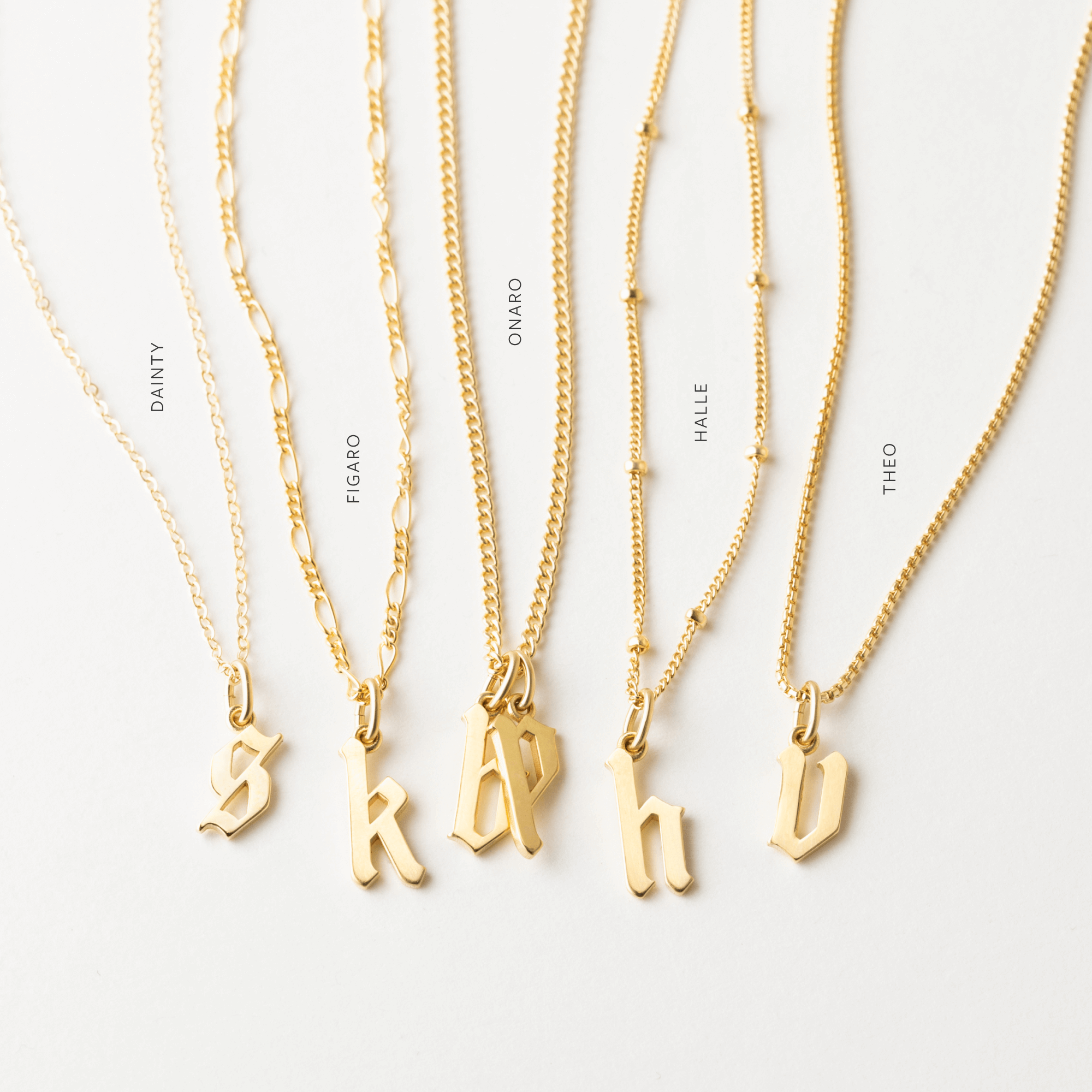 Gothic 2025 letter charms