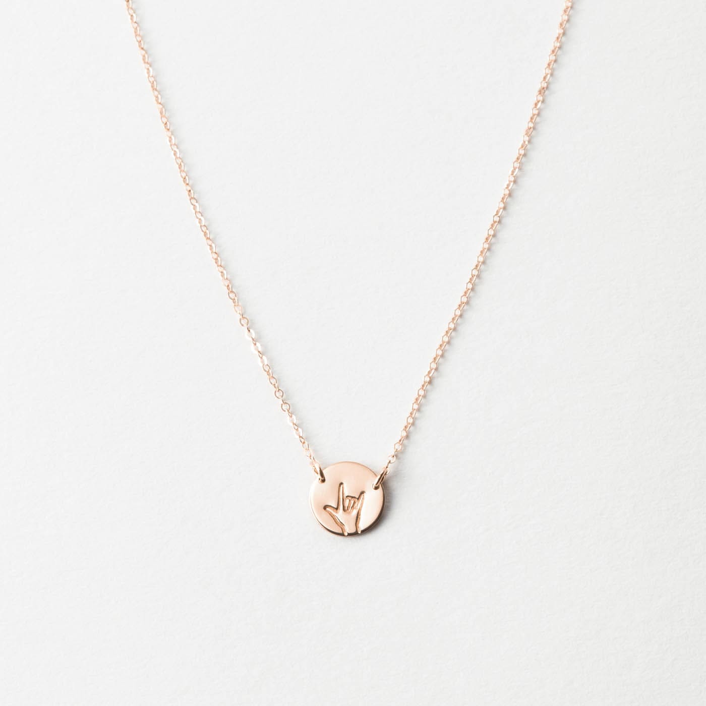 GLDN Hand Gestures Link Personalized Necklace — GLDN