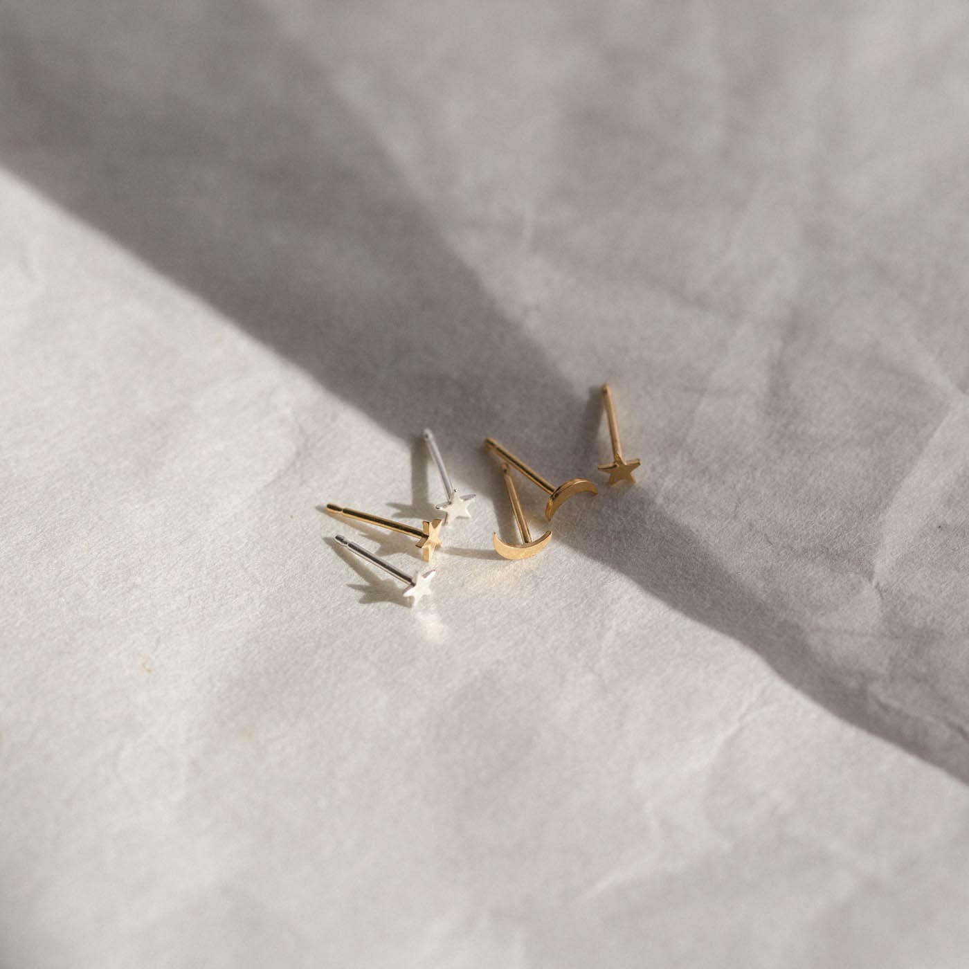 Moon and Star Earring Charms | Celestial Charms | Liven Fine Jewelry Yellow Gold