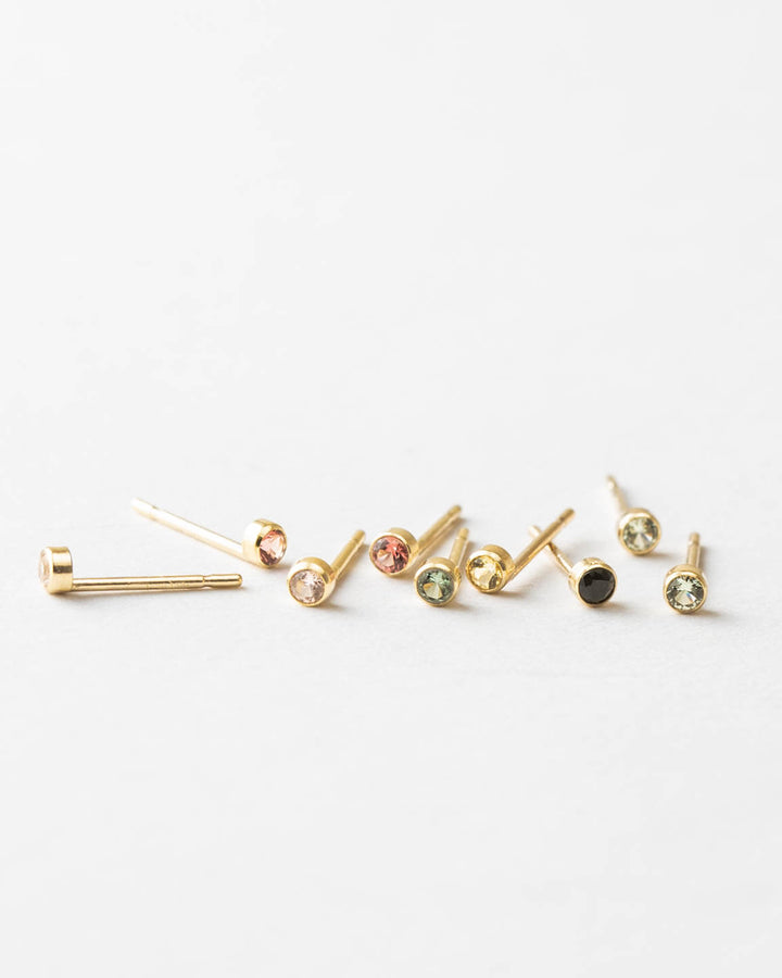 Mini Aura Birthstone Studs
