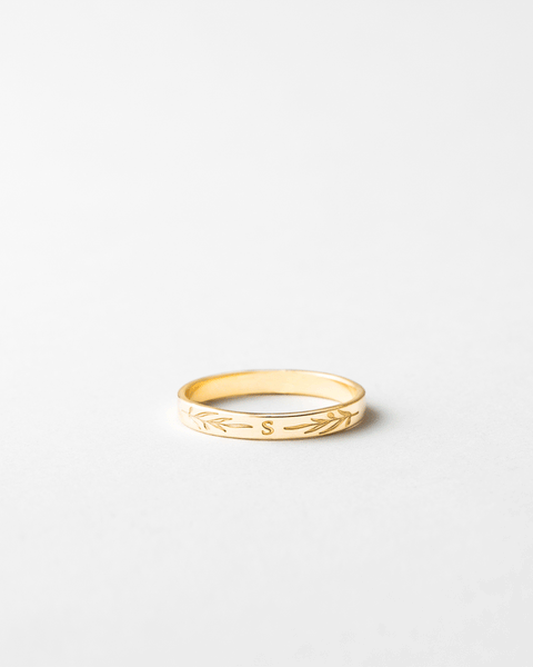 GLDN Personalized Grande Band リング 文字刻印 手作り Grande Band — GLDN