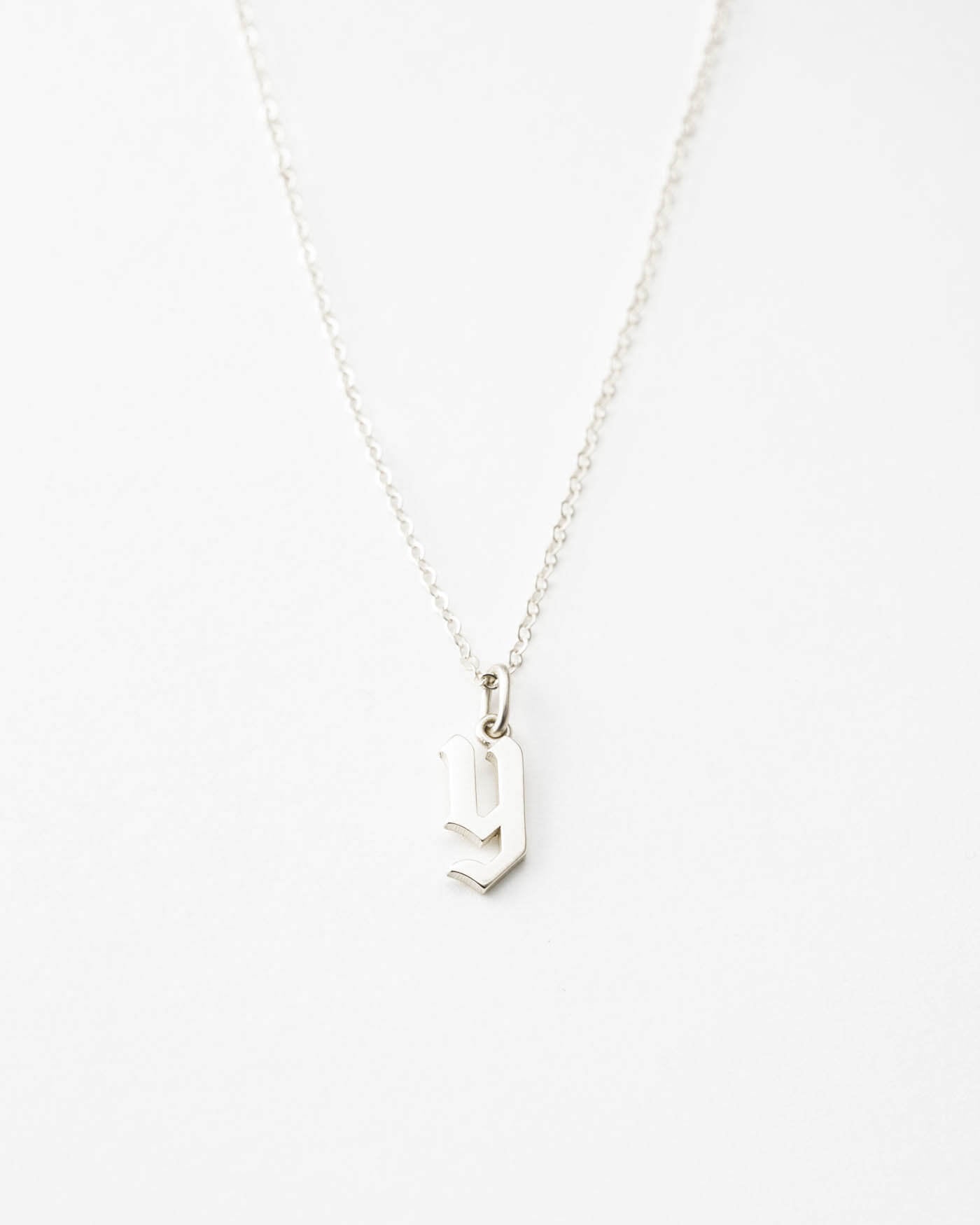 Dainty Gothic Initial Necklace — GLDN