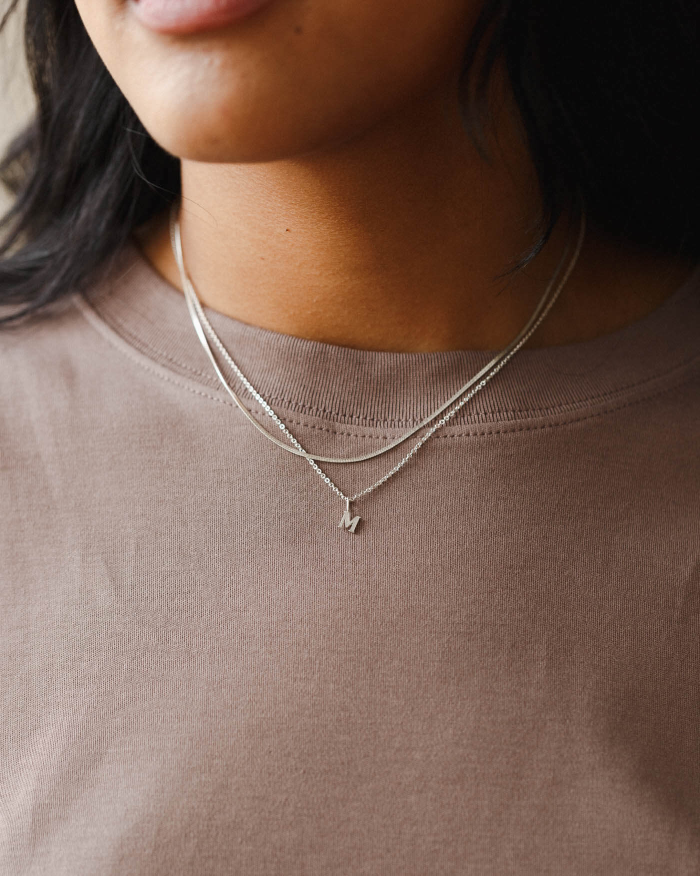 2023 New Dainty Silver Initial Necklaces for Women
