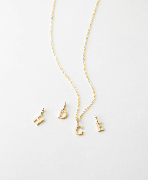 Dainty Serif Initial Necklace