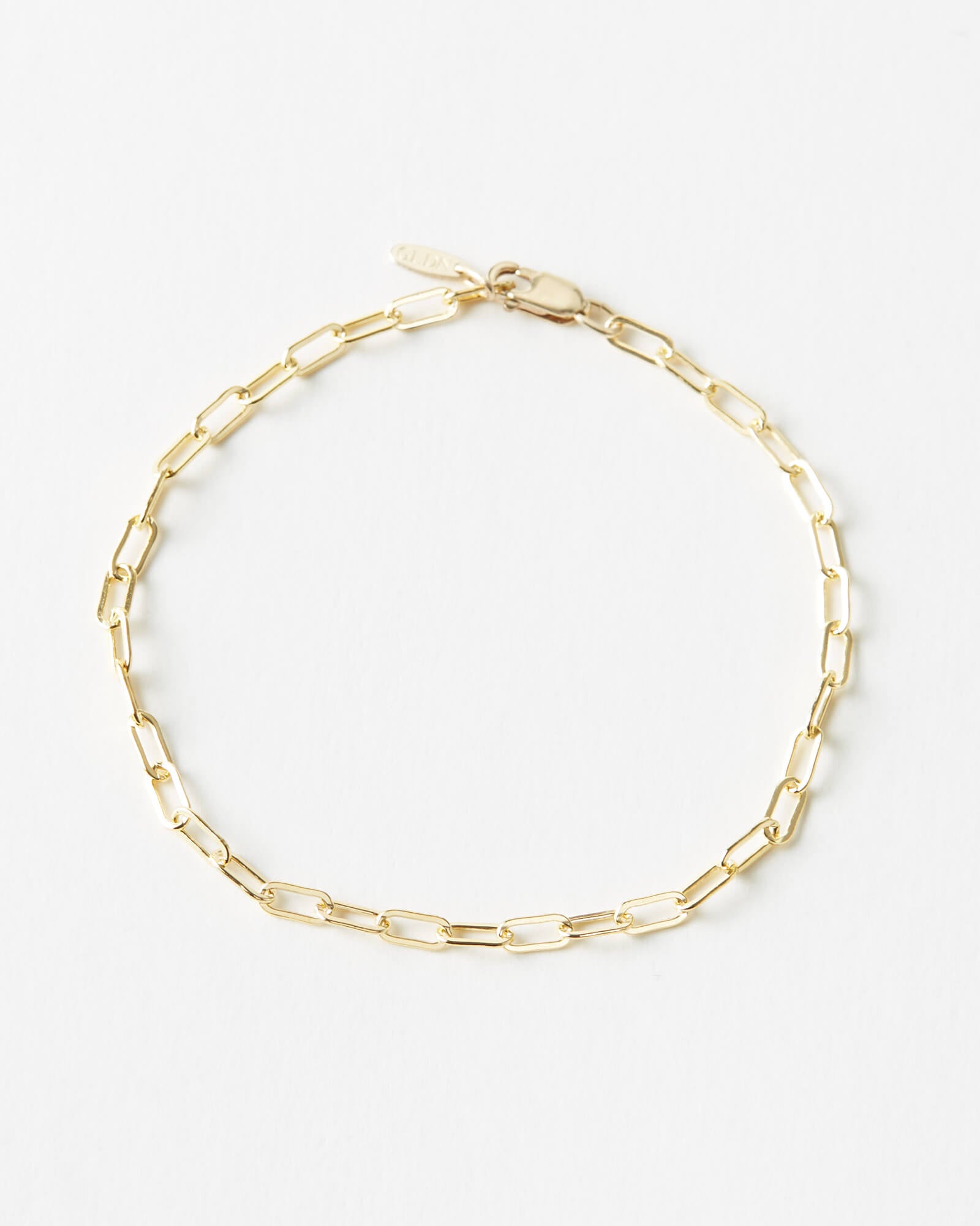 14K Gold Open Link Chain Bracelet