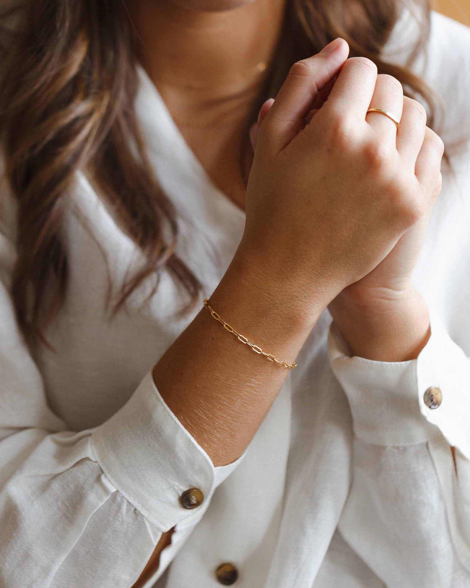 Small Paperclip Chain Bracelet